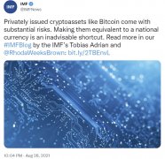 IMF：BitCimTokenoin是私家宣布的加密，具有实质性风